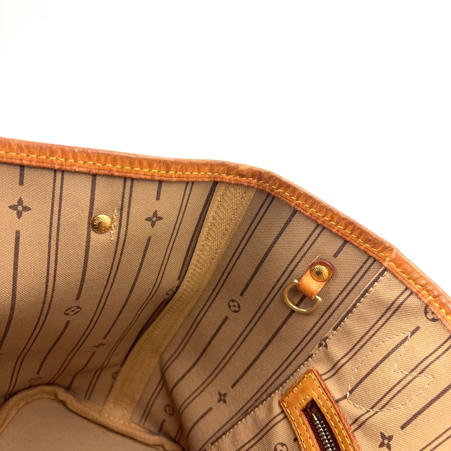 Louis Vuitton New Neverfull PM Monogram Leather Brown Tote Gold — view 9