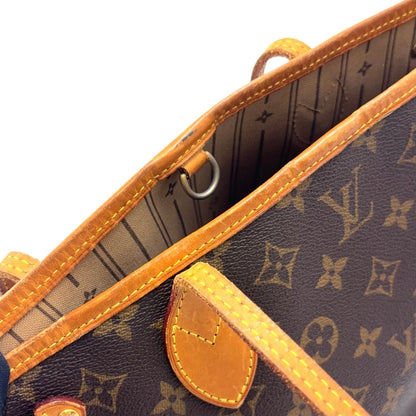 Louis Vuitton New Neverfull PM Monogram Leather Brown Tote Gold — view 7