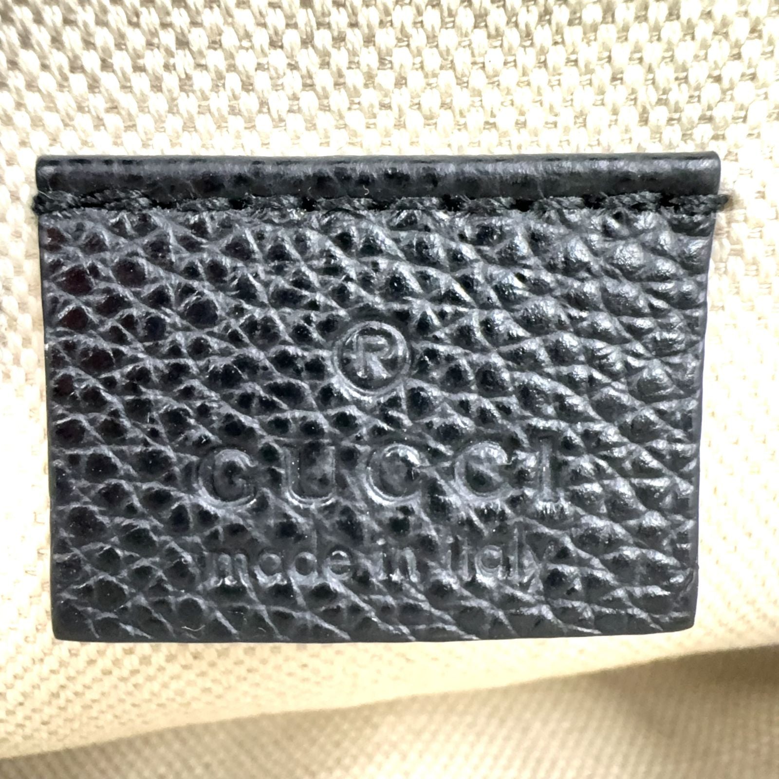 Gucci New Arrivals Logo Print Small Belt Bag Sherry Line Leather Black — view 4