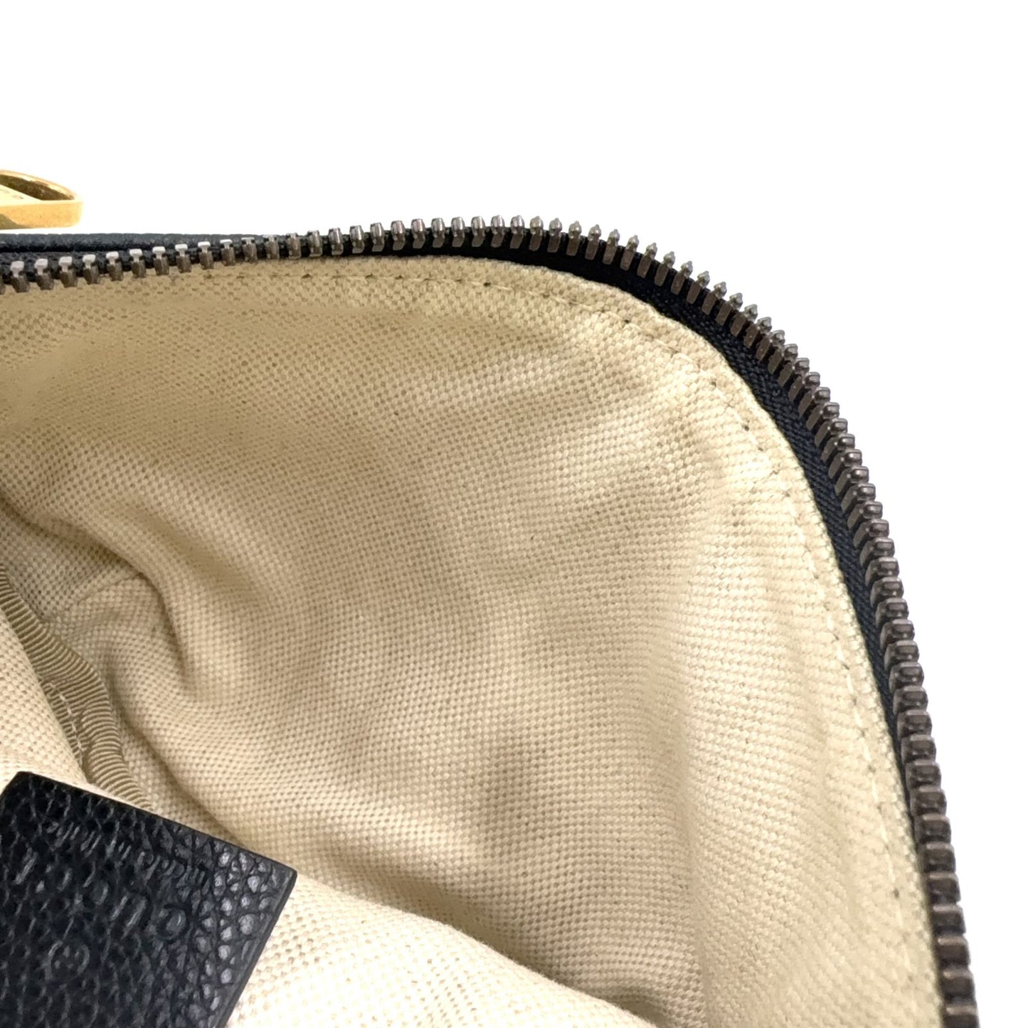 Gucci New Arrivals Logo Print Small Belt Bag Sherry Line Leather Black — view 7