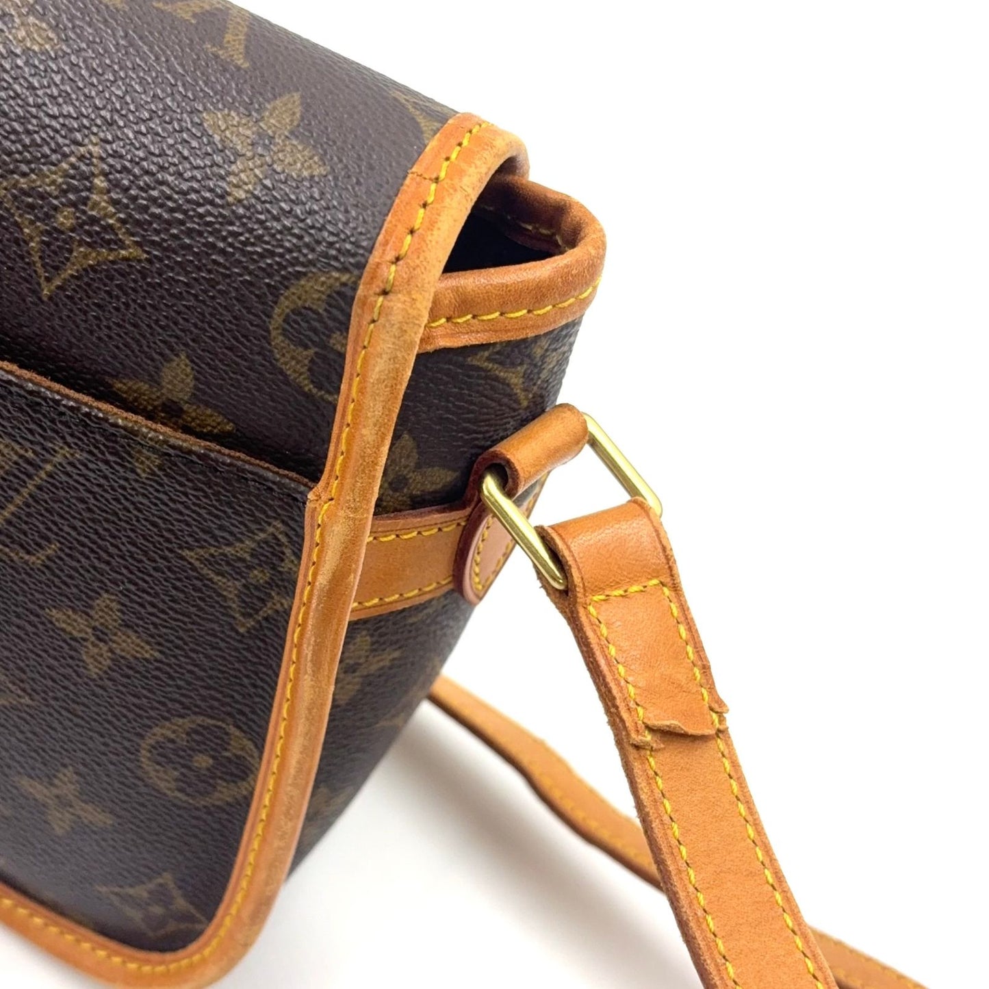 Louis Vuitton New Sologne Monogram Leather Brown Shoulder Bag Gold — view 9