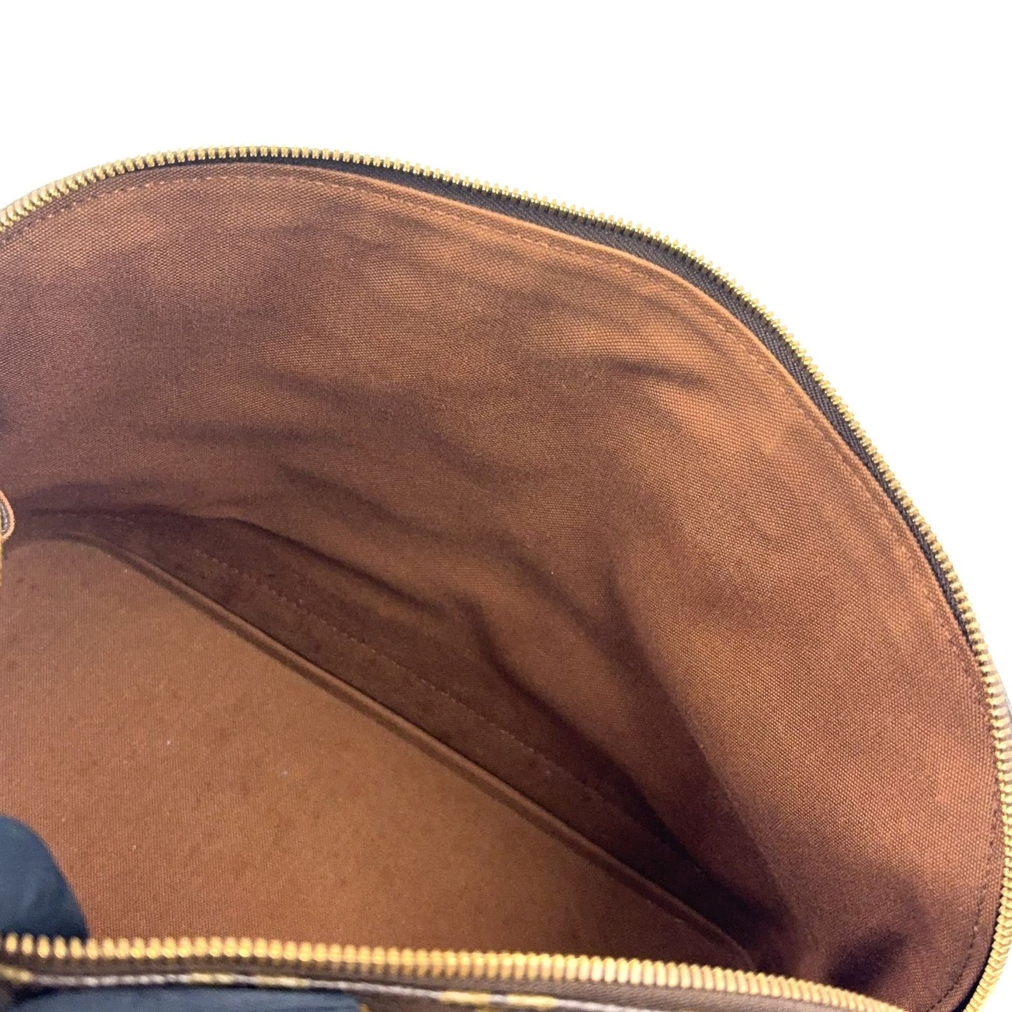 Louis Vuitton New Alma PM Monogram Leather Brown Light Handbag Gold — view 5