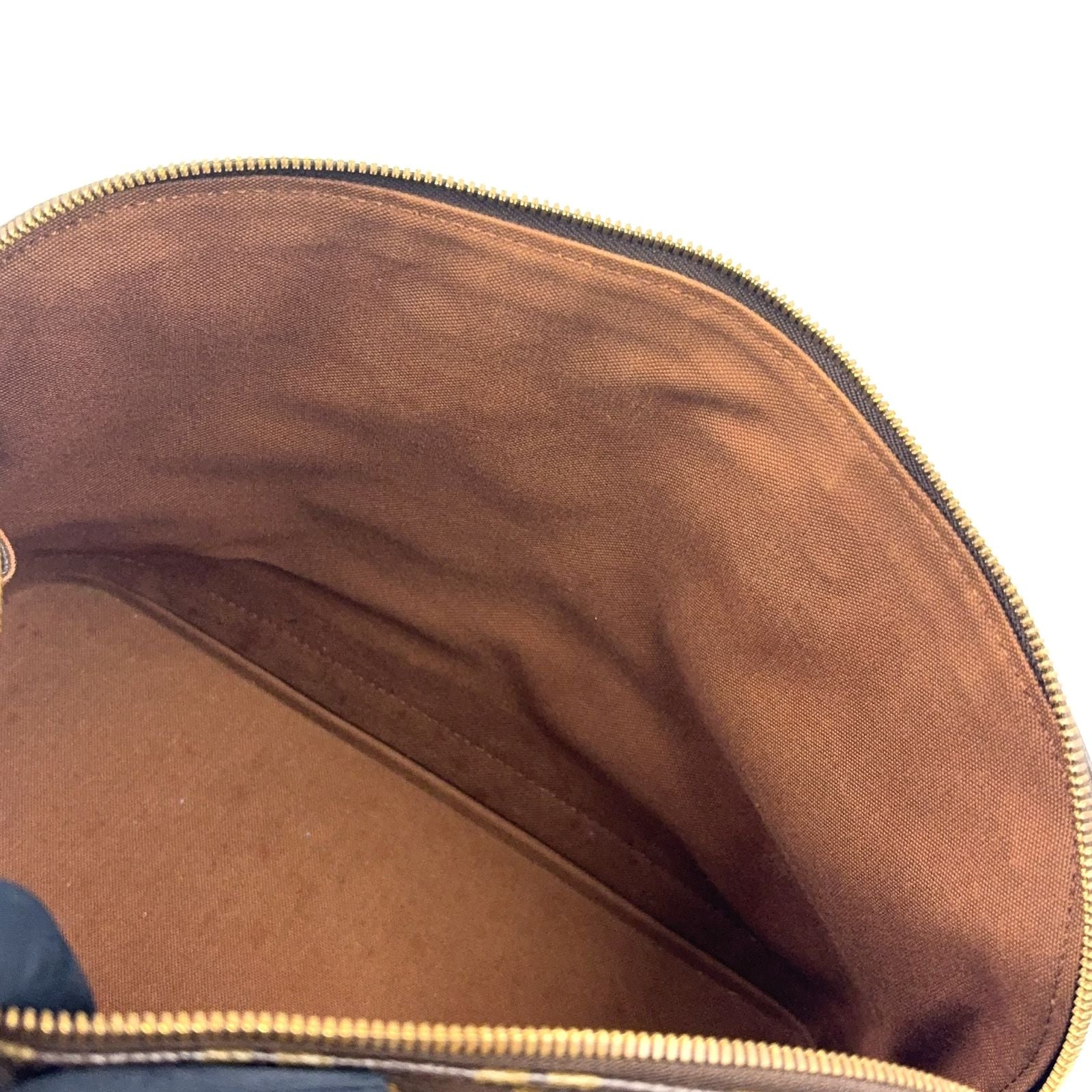Louis Vuitton New Alma PM Monogram Leather Brown Light Handbag Gold — view 5