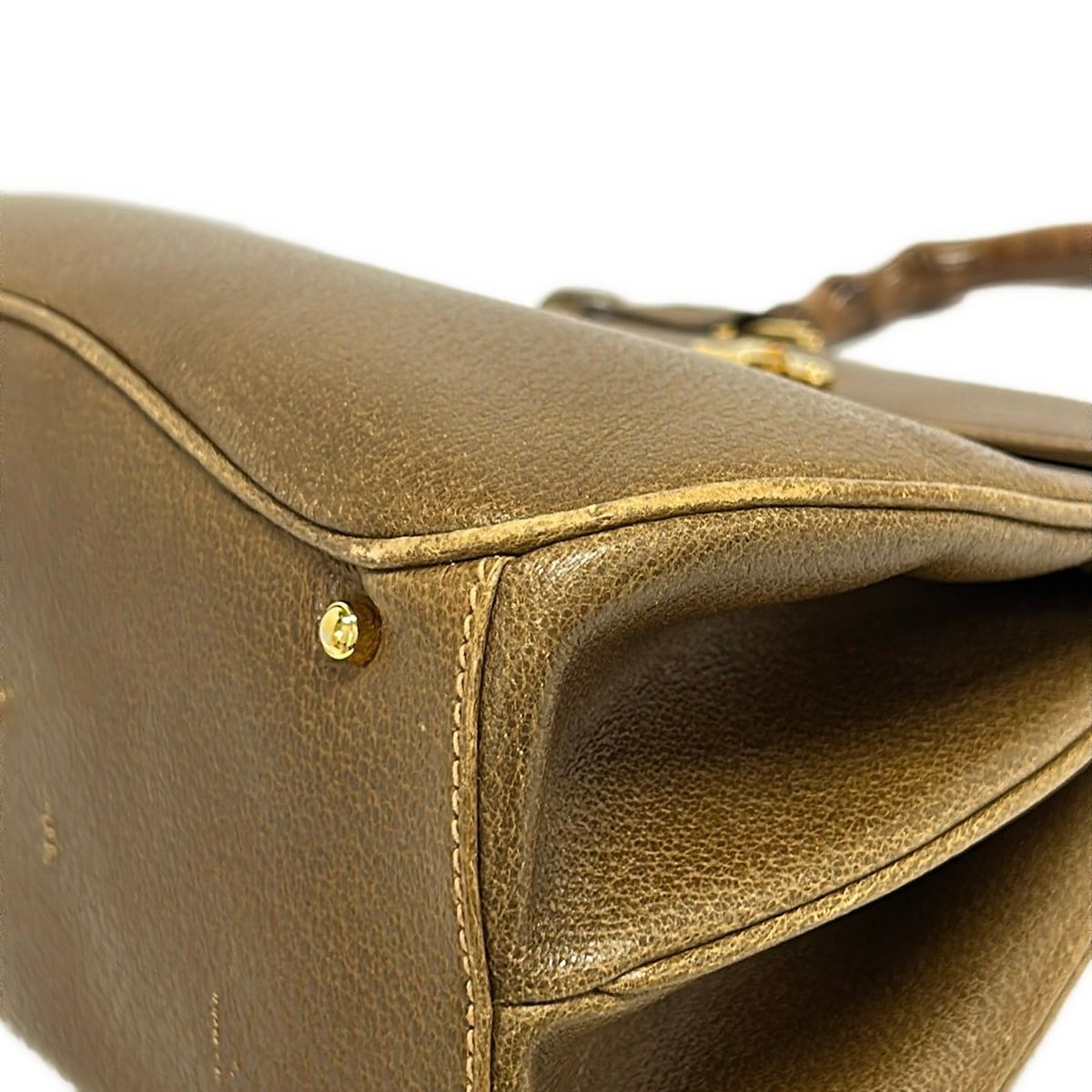 Gucci Handbag Ladylock Bamboo Dark Brown Leather — view 6