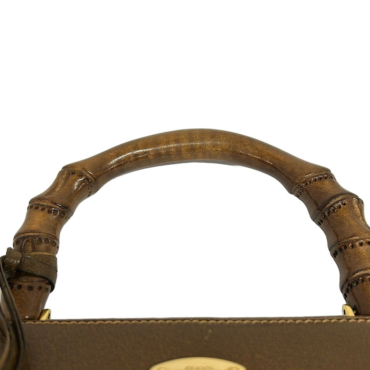 Gucci Handbag Ladylock Bamboo Dark Brown Leather — view 9