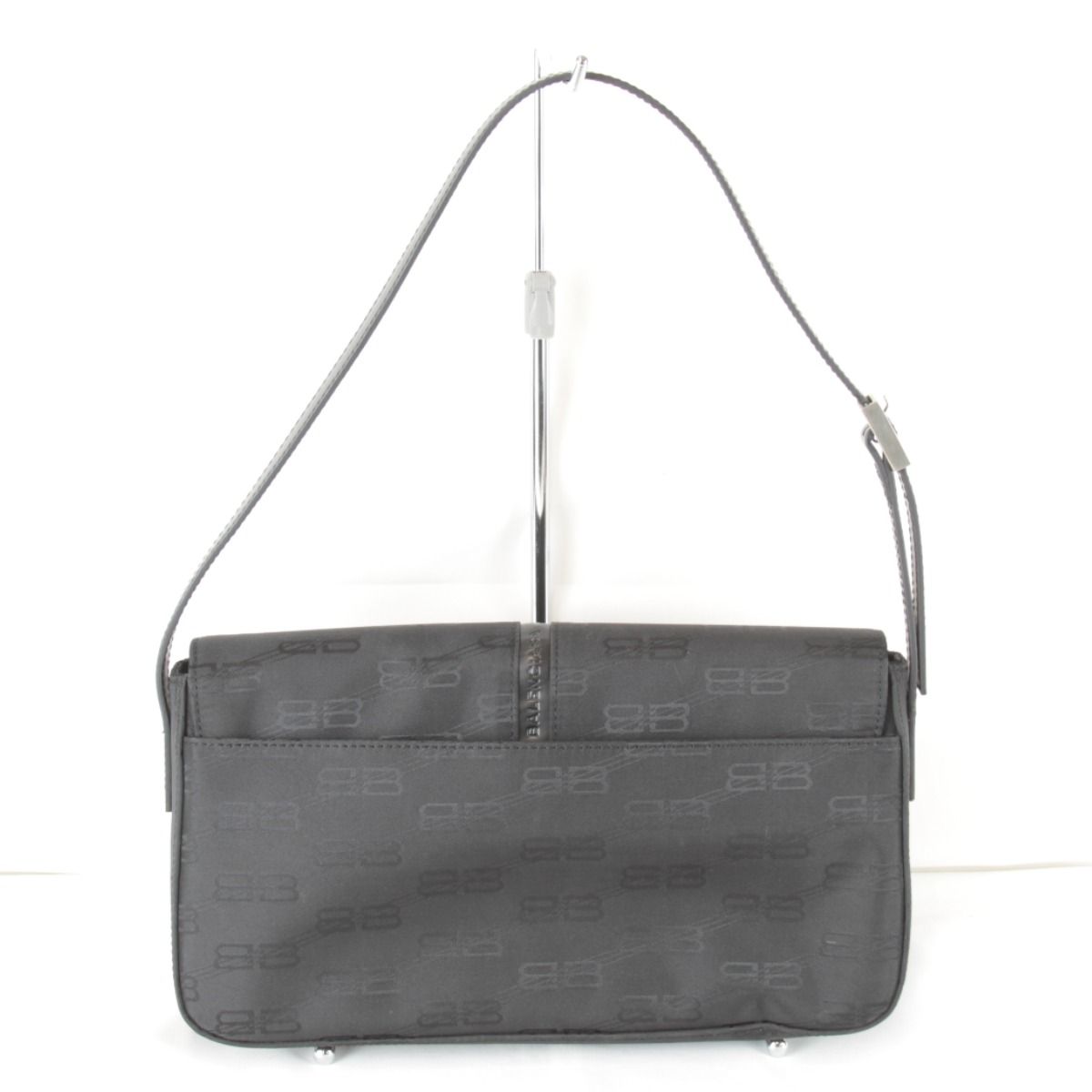 Balenciaga Shoulder BB Monogram Bag Nylon Black — view 2