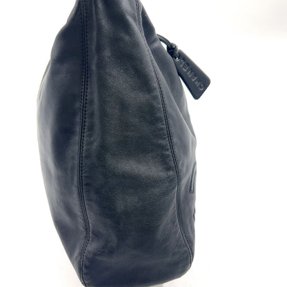 Chanel Limited Double Stitch CC Logo Hobo Random Lambskin Black Shoulder — view 8