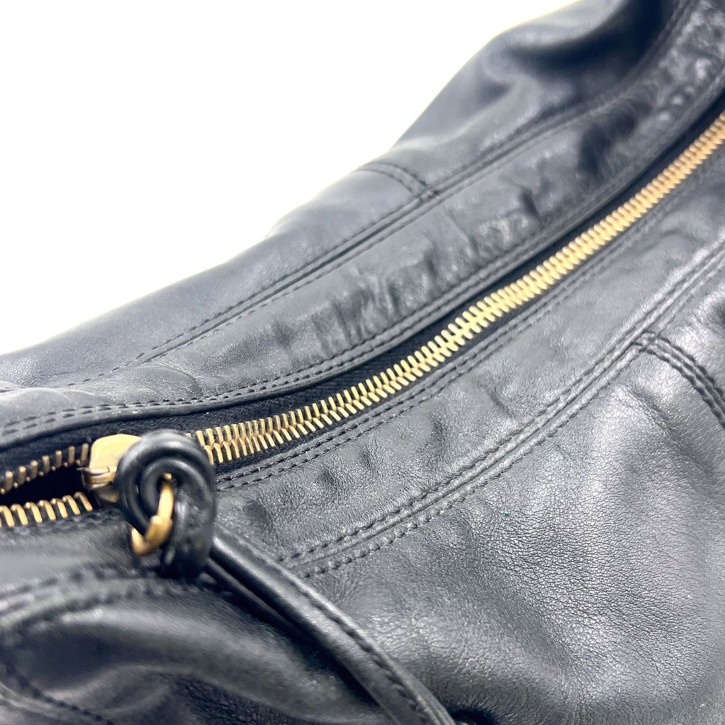 Chanel Limited Double Stitch CC Logo Hobo Random Lambskin Black Shoulder — view 7