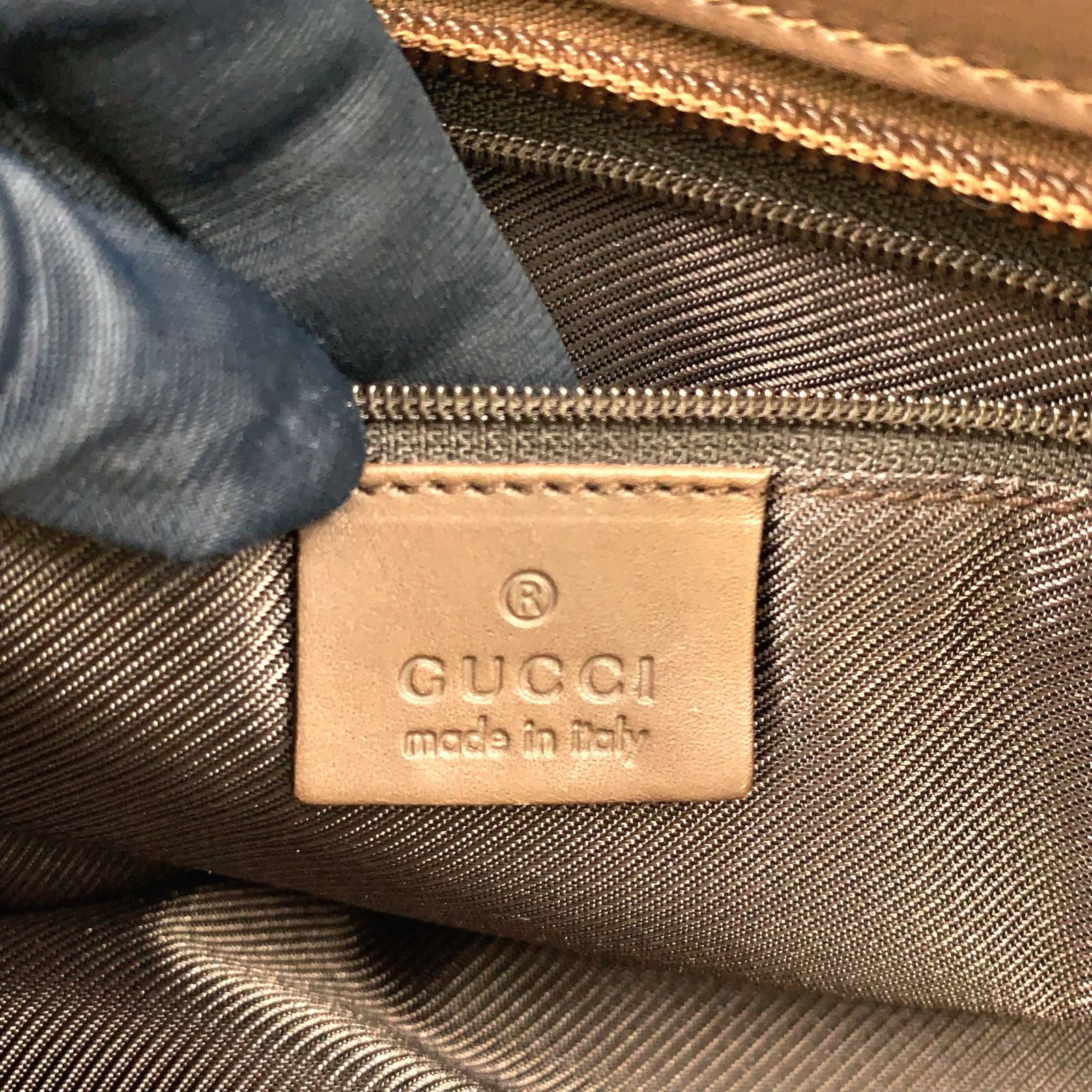 Gucci Limited GG Canvas Leather Brown Beige Handbag Gold — view 4