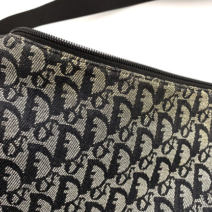 Dior Limited Trotter Canvas Navy Shoulder Bag Silver — view 6