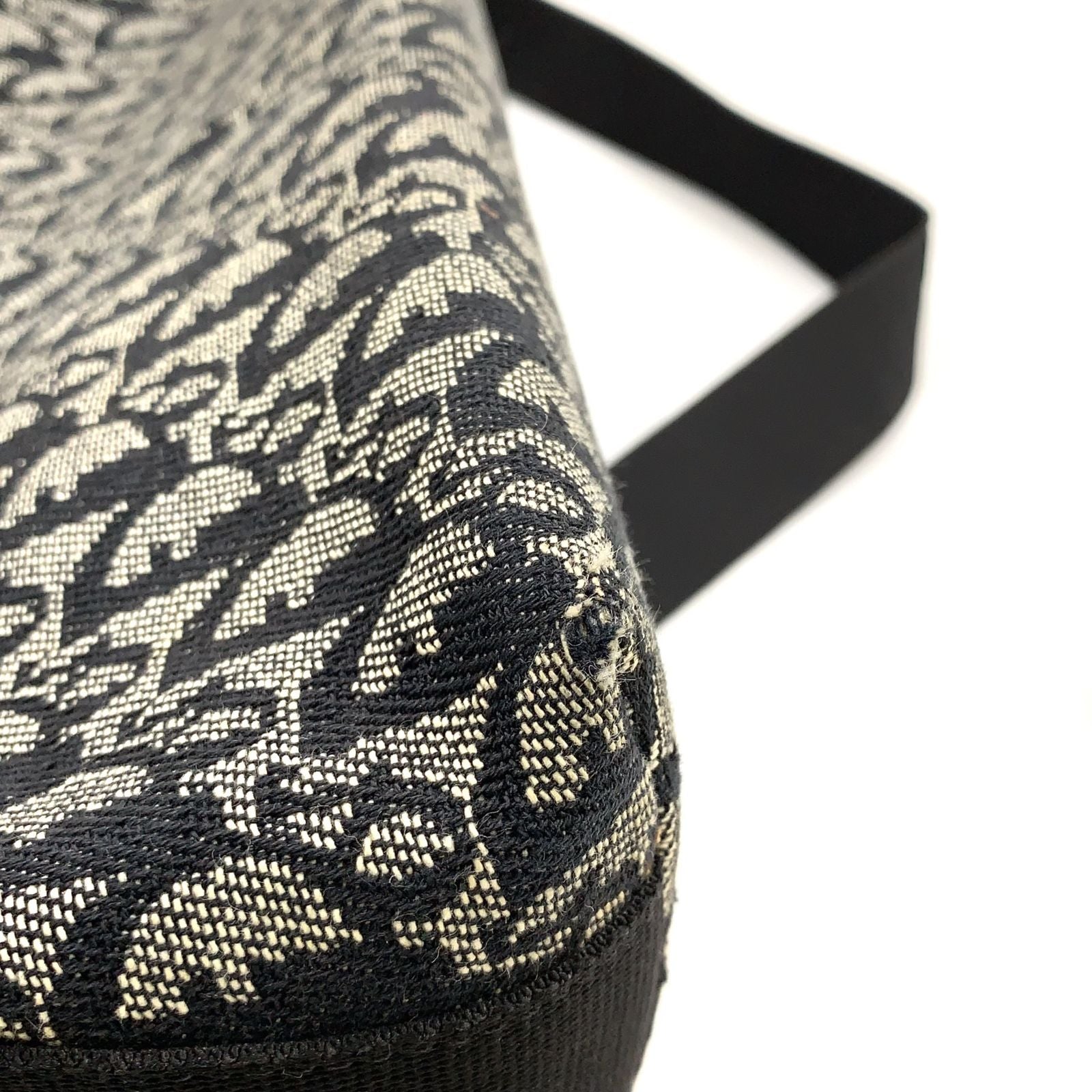 Dior Limited Trotter Canvas Navy Shoulder Bag Silver — view 8