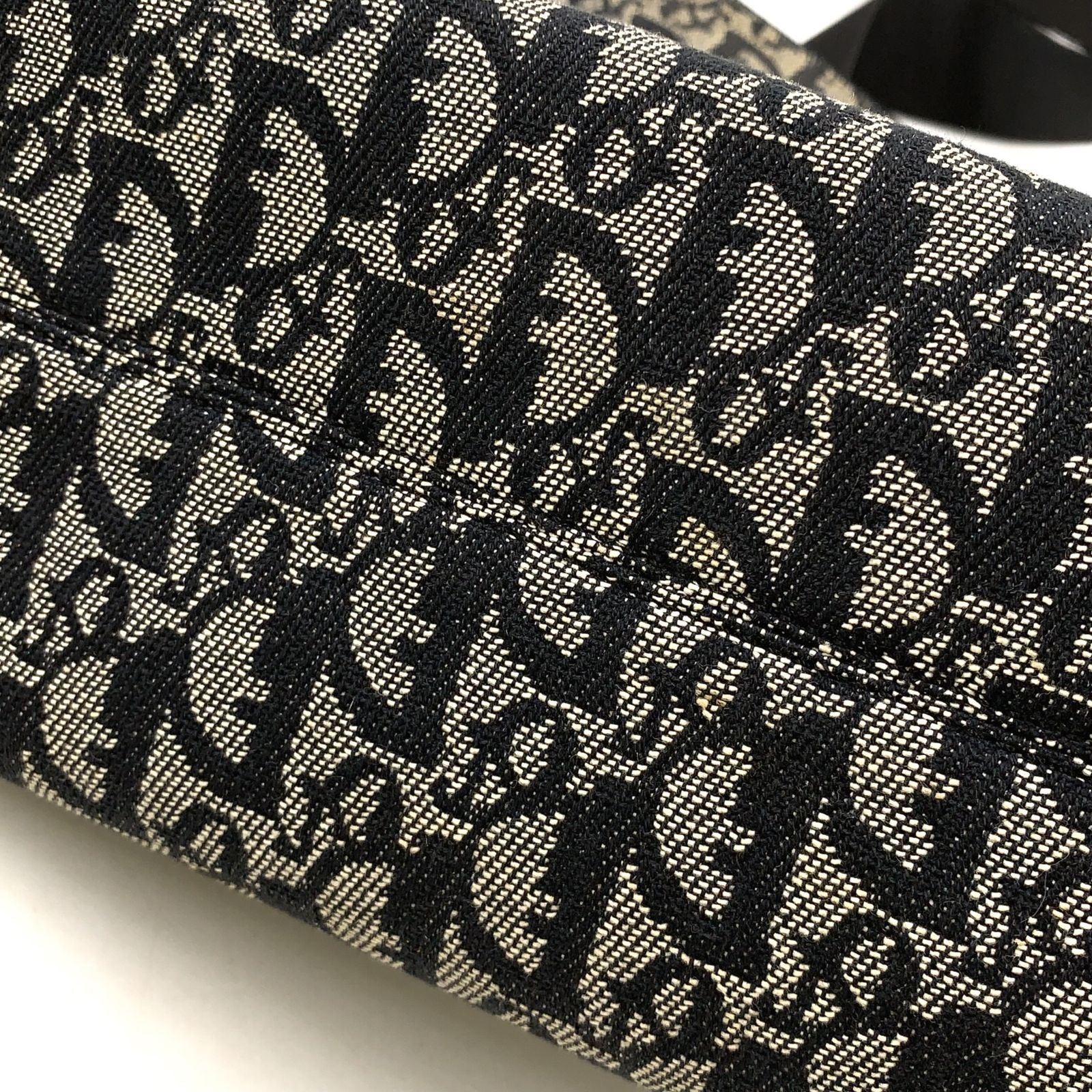 Dior Limited Trotter Canvas Navy Shoulder Bag Silver — view 5