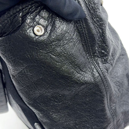 Balenciaga Limited Cabas Tote Leather Black Handbag Silver — view 9