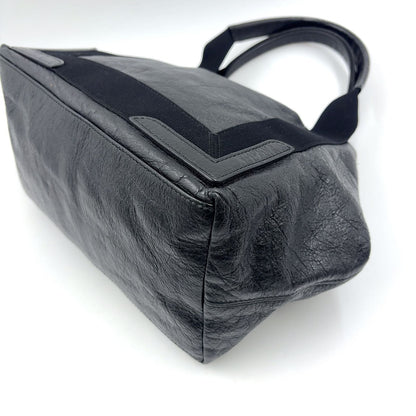Balenciaga Limited Cabas Tote Leather Black Handbag Silver — view 6