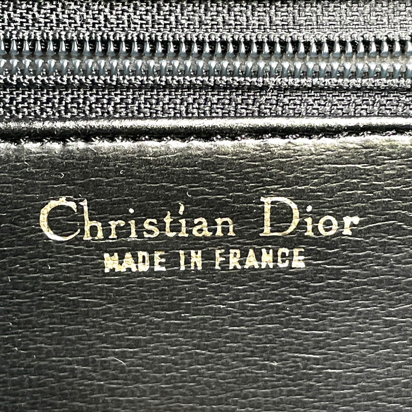 Dior Limited CD Logo Leather Black Shoulder Bag Gold — view 4