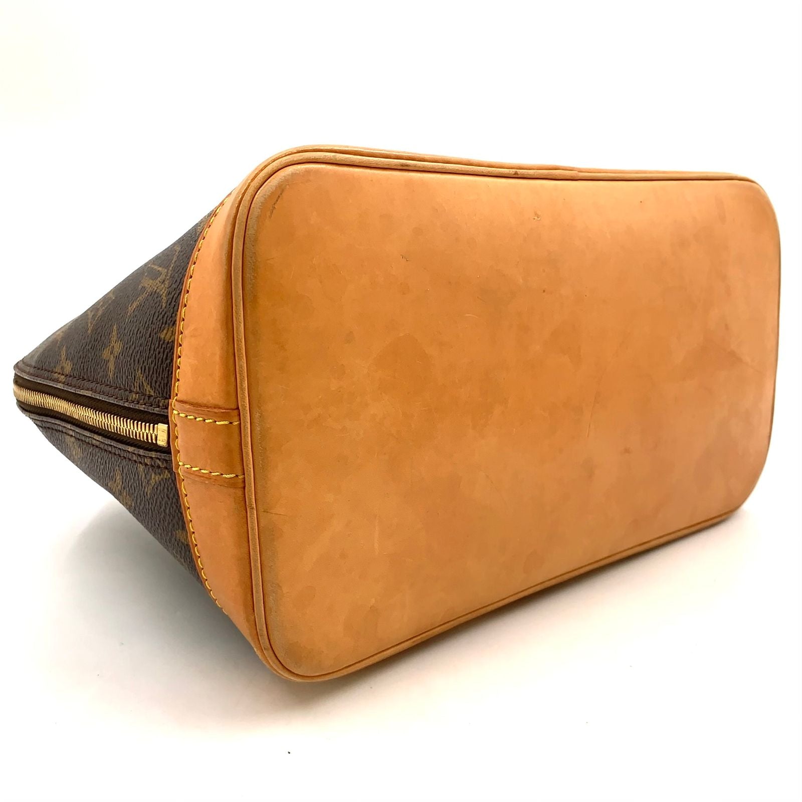 Louis Vuitton Limited Alma PM Monogram Leather Brown Light Handbag Gold — view 6