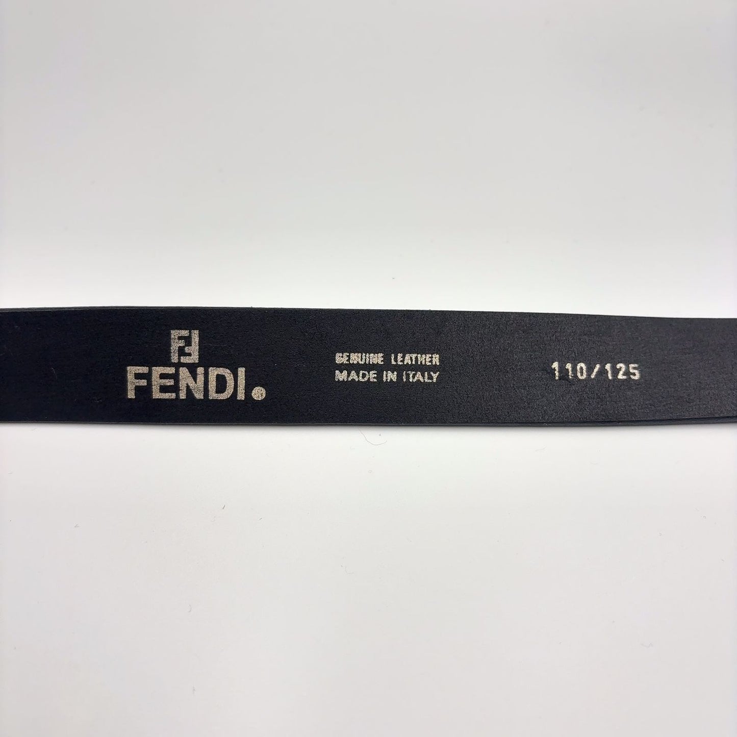 Fendi Limited Mamma Buckle Leather Black Belt Silver — view 3