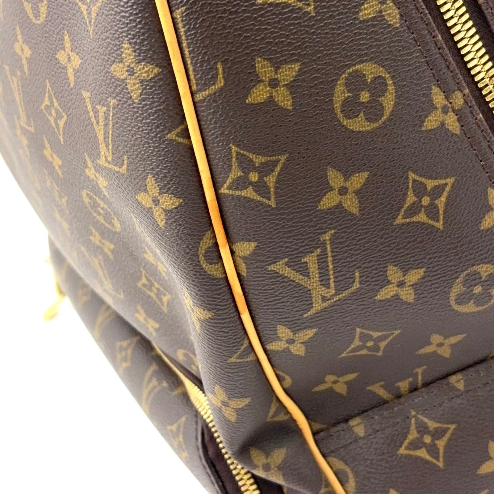 Louis Vuitton Limited Evasion Monogram Leather Brown Boston Bag Gold — view 6