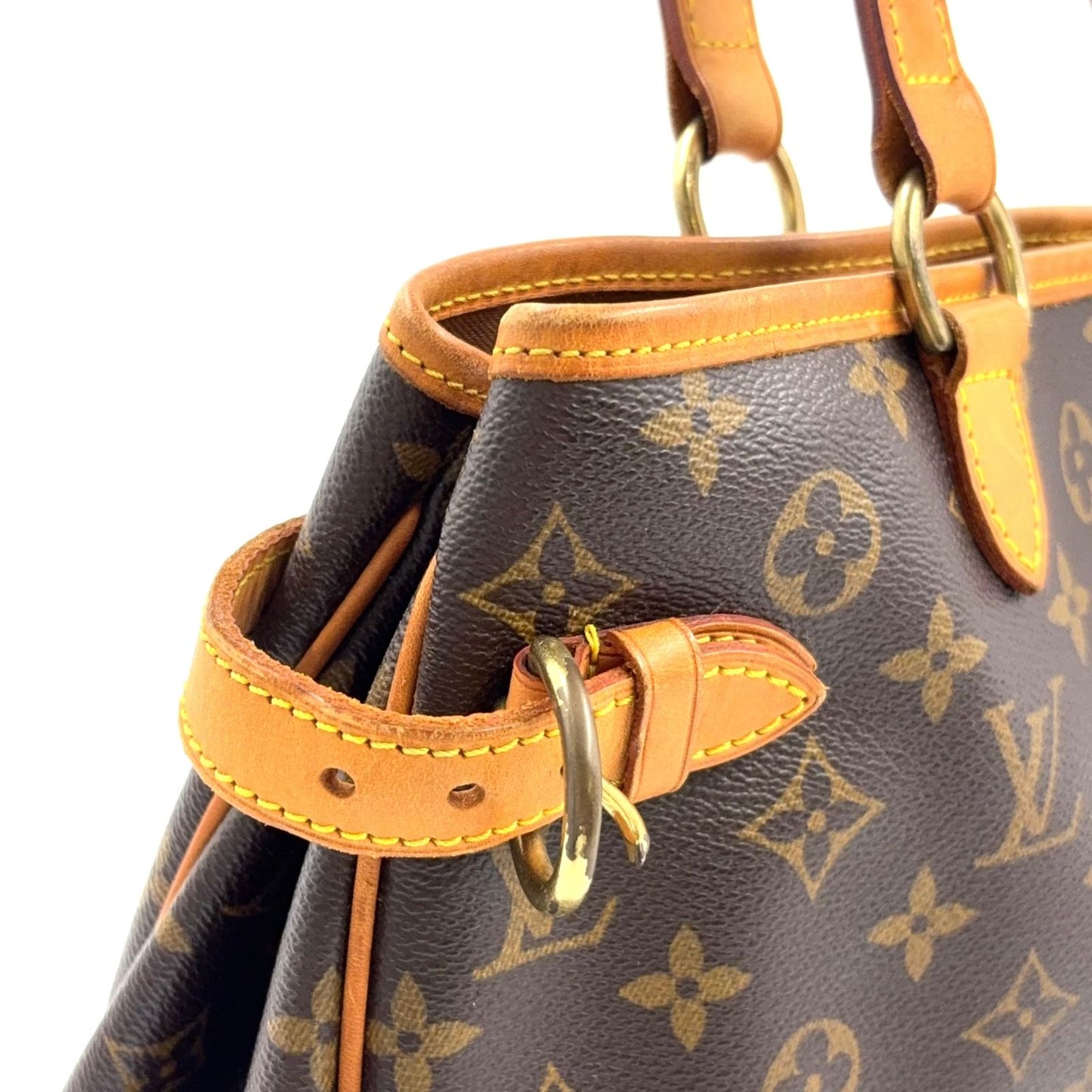 Louis Vuitton Limited Batignolles Oriental Monogram Leather Brown Tote Gold — view 9