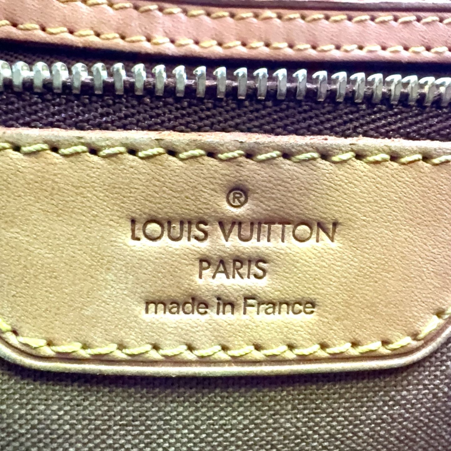 Louis Vuitton Limited Batignolles Oriental Monogram Leather Brown Tote Gold — view 4