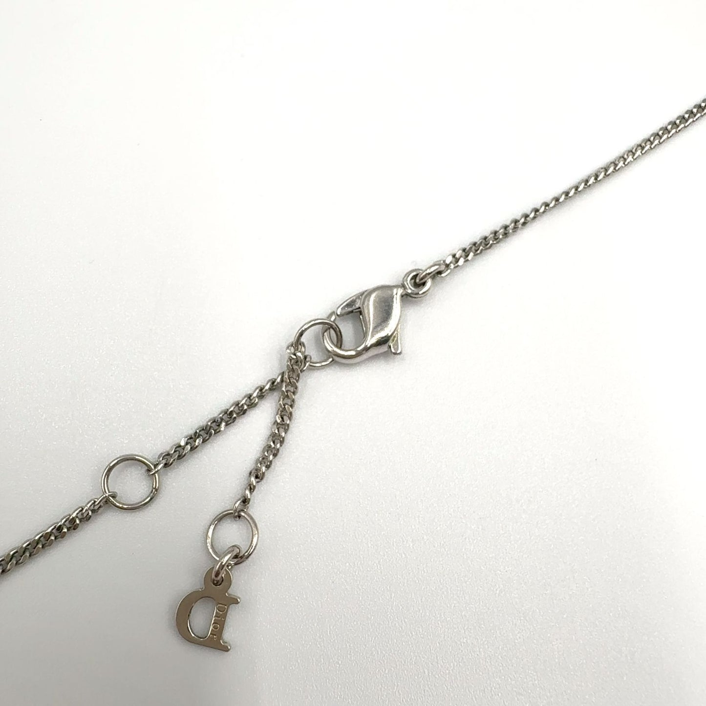 Dior Limited Belt Motif D Logo Rhinestone Metal Color Stone Clear Silver — view 7