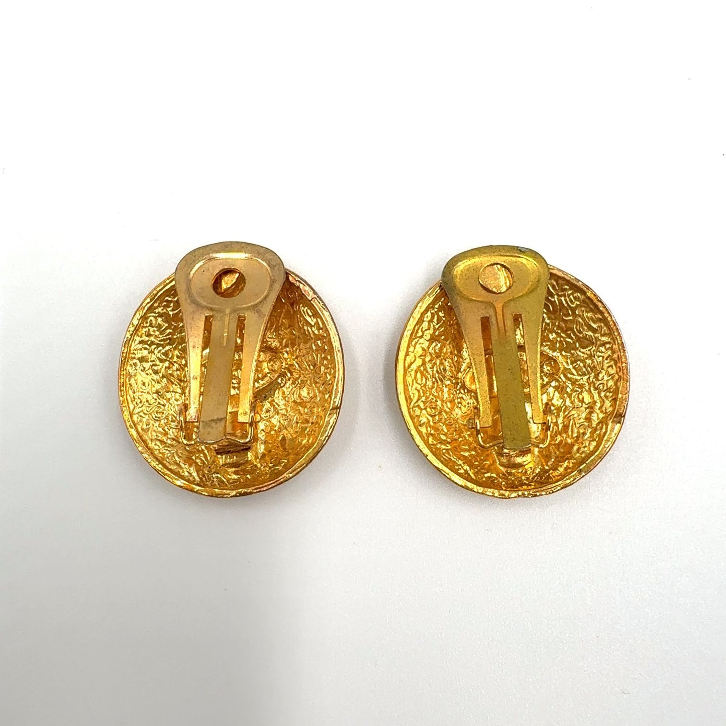 Chanel Limited CC Logo Round Gold Plated Earrings — view 6