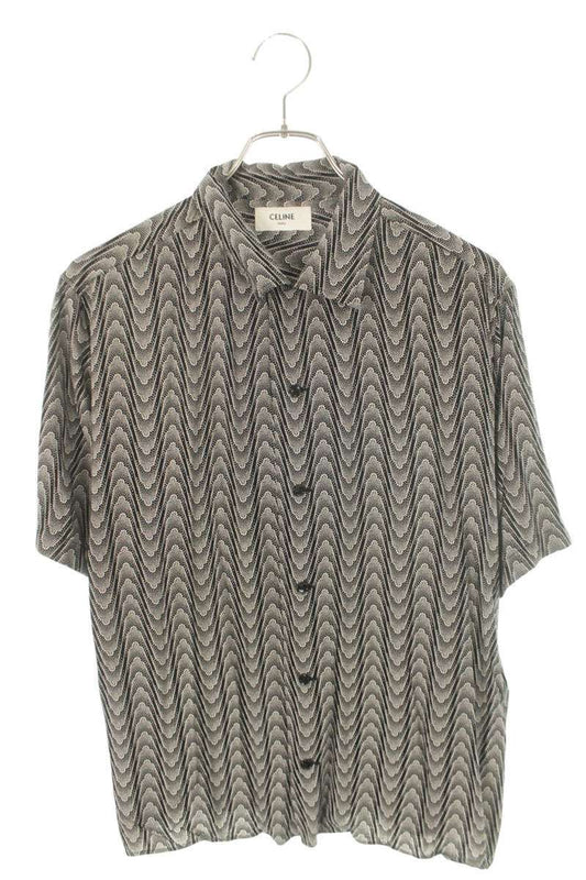 Celine Open Collar All Over Pattern Short Sleeve Shirt 41