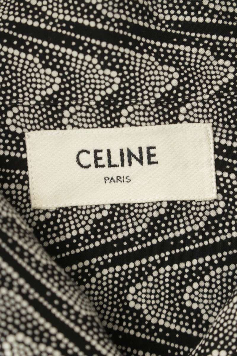 Celine Open Collar All Over Pattern Short Sleeve Shirt 41 — view 3
