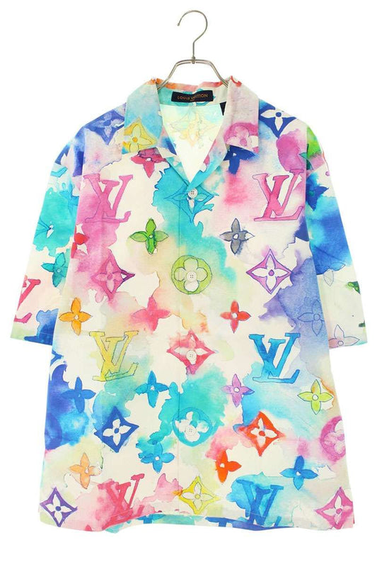 Louis Vuitton Bt3 Monogram Water Color Open Short Sleeve Shirt