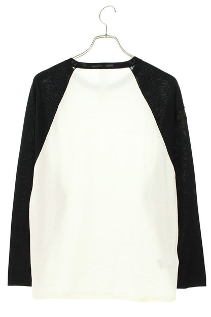Chrome Hearts Mixed Emotions Raglan Long Sleeve Top M with Triple Cross Patch — view 2