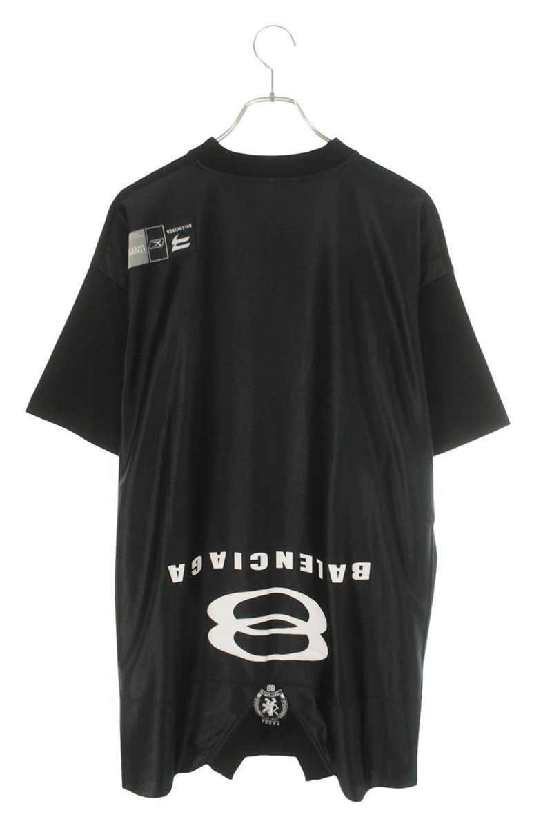 Balenciaga Logo Print Back Cut Replacement T-Shirt — view 2