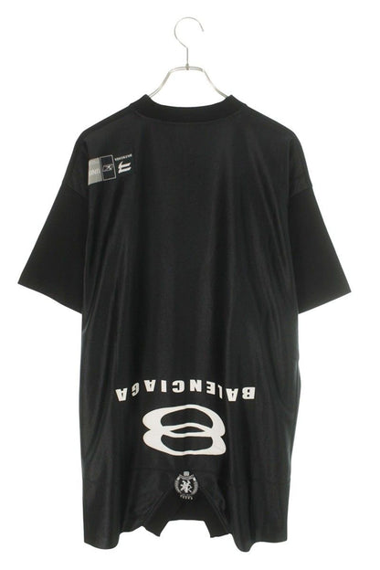 Balenciaga Logo Print Back Cut Replacement T-Shirt — view 2