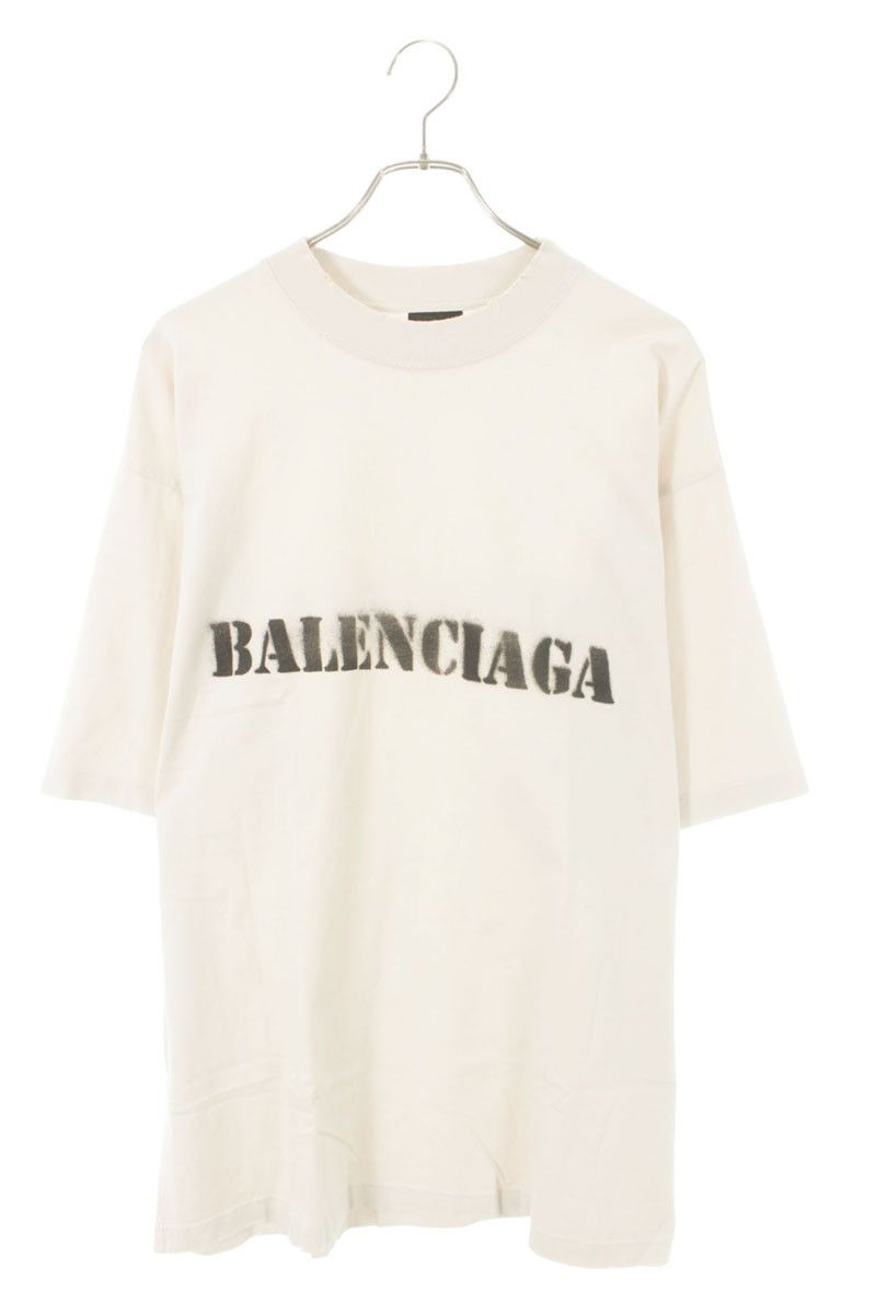 Balenciaga Distressed Logo Print T-Shirt