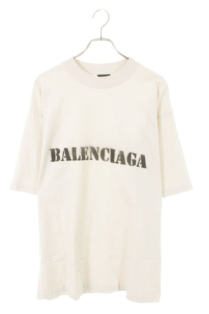 Balenciaga Distressed Logo Print T-Shirt