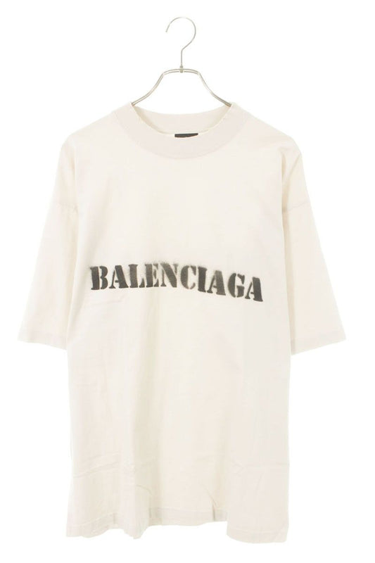 Balenciaga Distressed Logo Print T-Shirt