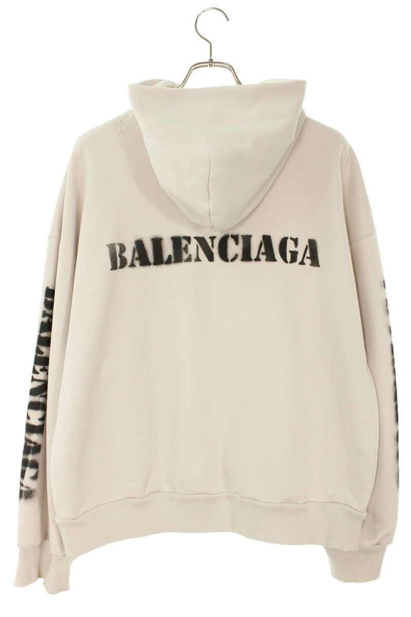 Balenciaga Back Print Zip Up Hoodie — view 2