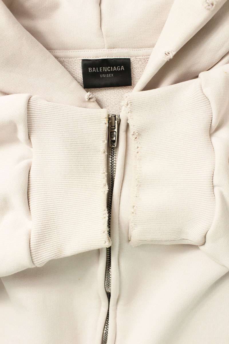 Balenciaga Back Print Zip Up Hoodie — view 3