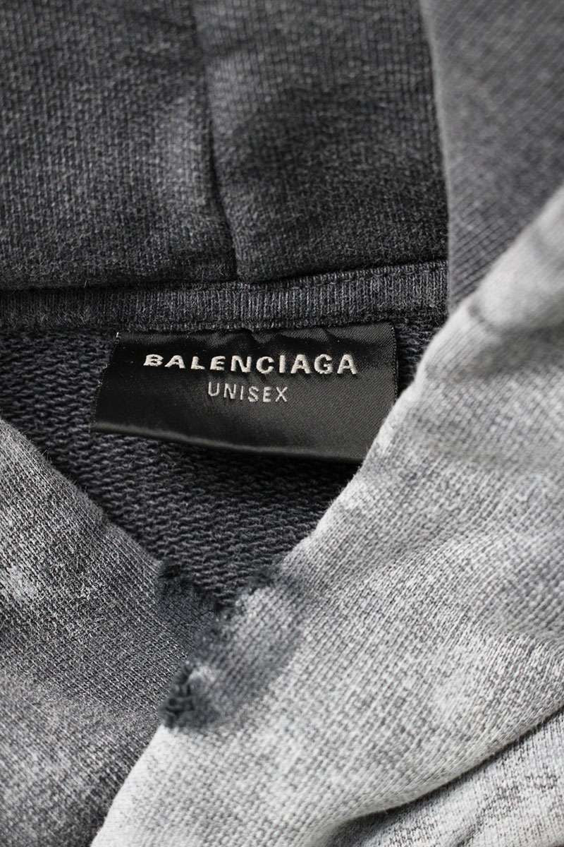 Balenciaga Logo Embroidery Paint Processing Hoodie — view 3