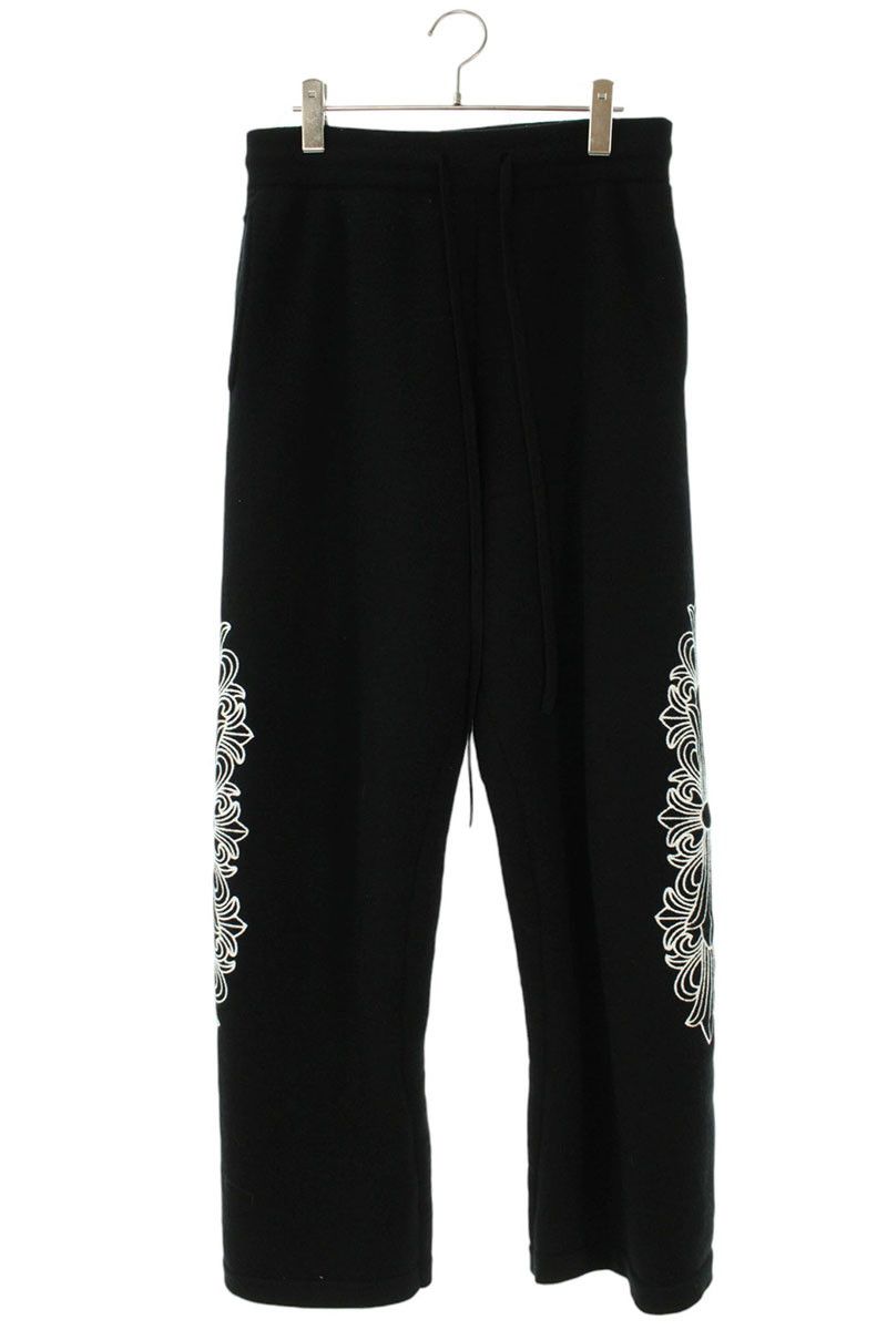 Chrome Hearts Not Floral Embroidery Cashmere Knit Long Pants