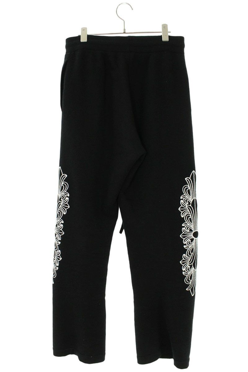 Chrome Hearts Not Floral Embroidery Cashmere Knit Long Pants — view 2