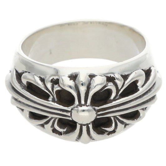 Chrome Hearts Flrl Crs Floral Cross Silver Ring