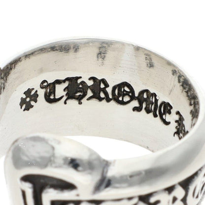 Chrome Hearts SM Scroll Label Small Silver Ring — view 3