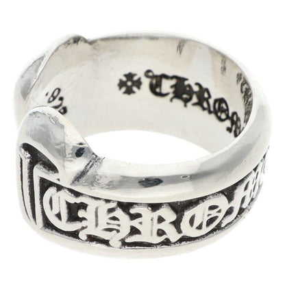 Chrome Hearts SM Scroll Label Small Silver Ring — view 5