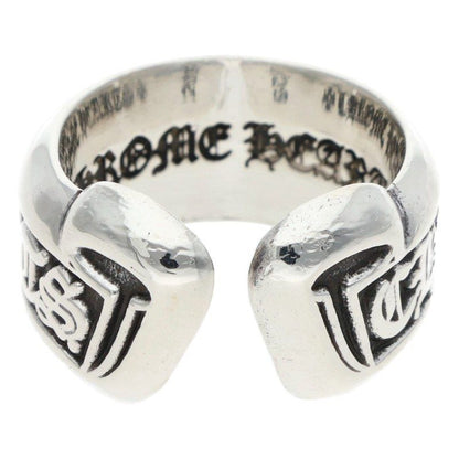 Chrome Hearts SM Scroll Label Small Silver Ring — view 2