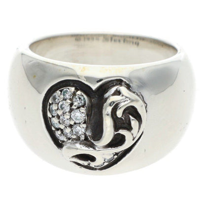 Chrome Heart in Band P Dmnd in Pave Diamond Silver Ring