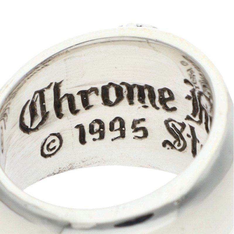 Chrome Heart in Band P Dmnd in Pave Diamond Silver Ring — view 3