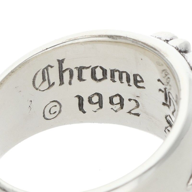Chrome Hearts Flrl Crs Floral Cross Silver Ring — view 3