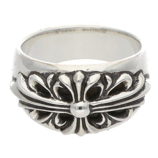 Chrome Hearts Flrl Crs Floral Cross Silver Ring
