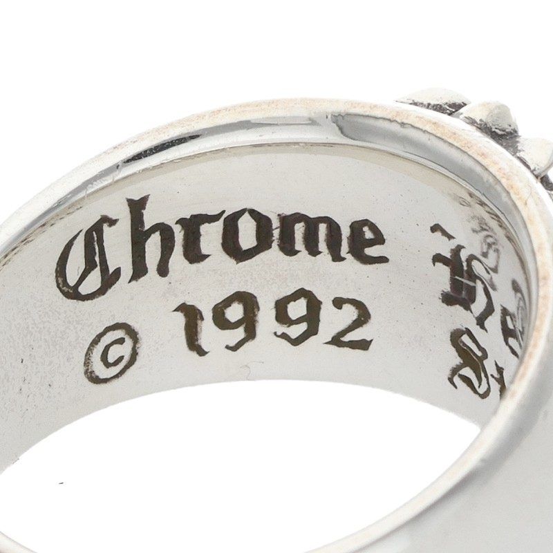 Chrome Hearts Flrl Crs Floral Cross Silver Ring — view 4