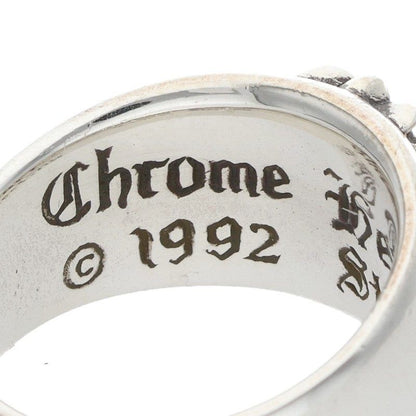 Chrome Hearts Flrl Crs Floral Cross Silver Ring — view 4